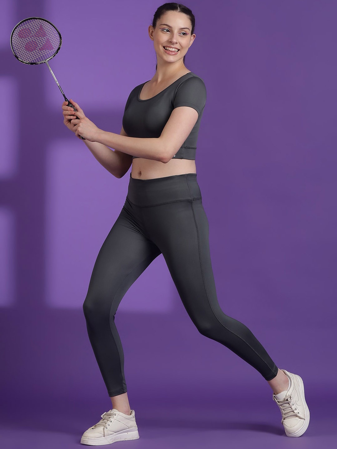 

EPPE Stretchable Dry Fit Top With Tights, Black