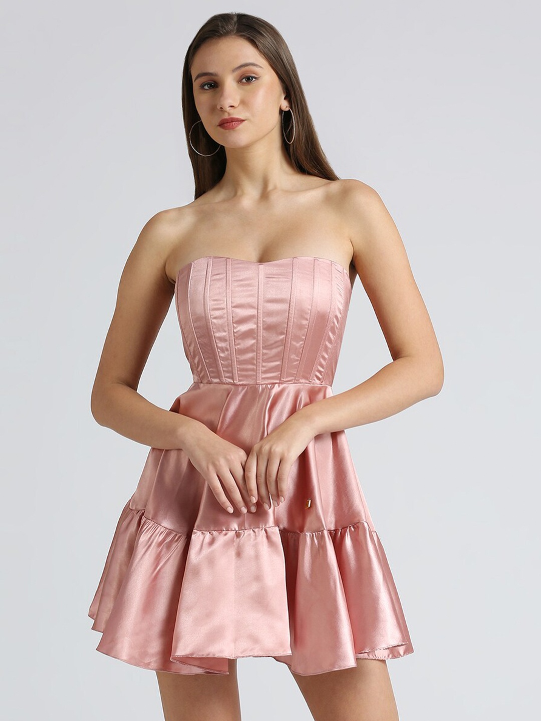 

EMBLAZE Fit & Flare Dress, Pink