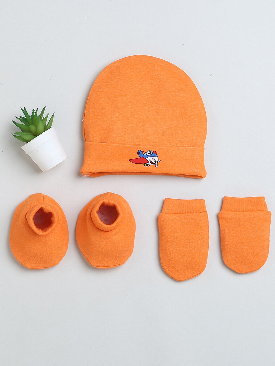 

BUMZEE Infants Girls Cotton Beanie, Orange