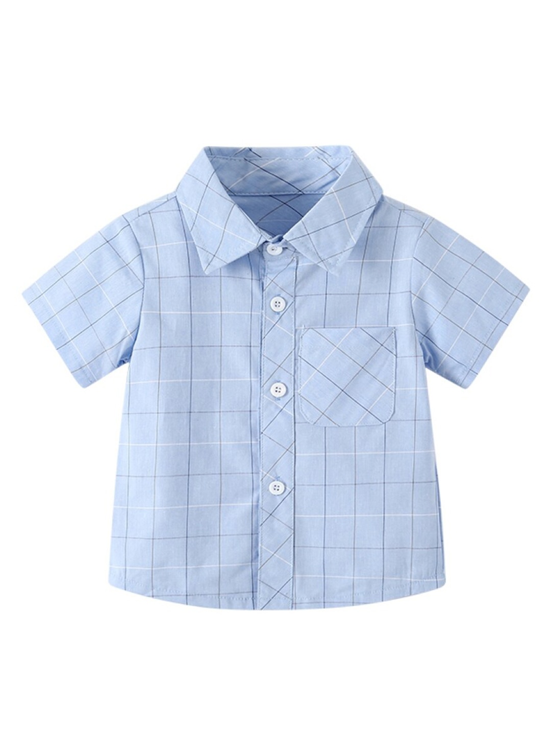 

StyleCast Girls Blue Checked Pure Cotton Regular Fit Casual Shirt