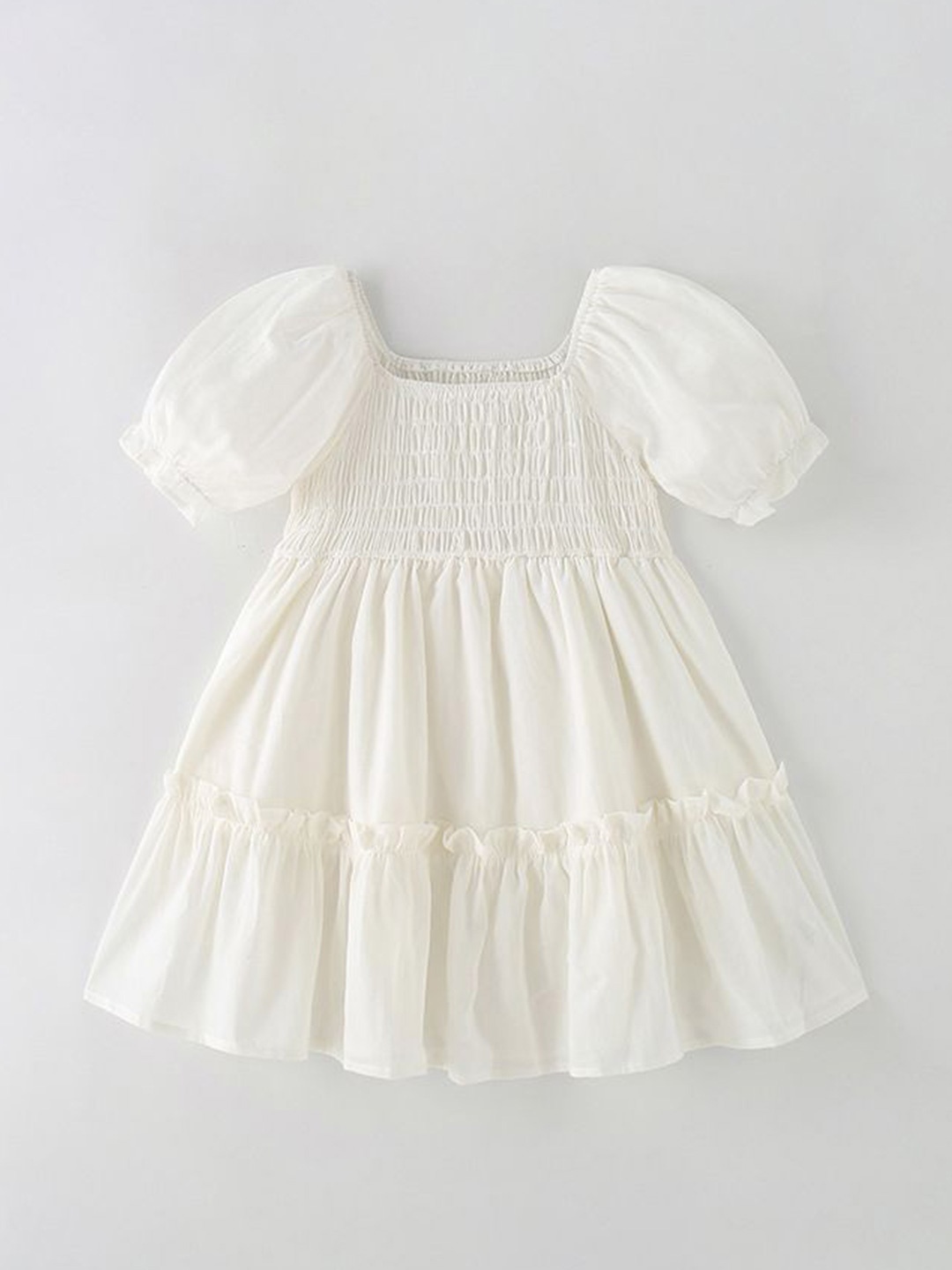 

StyleCast White Square Neck Cotton A-Line Dress