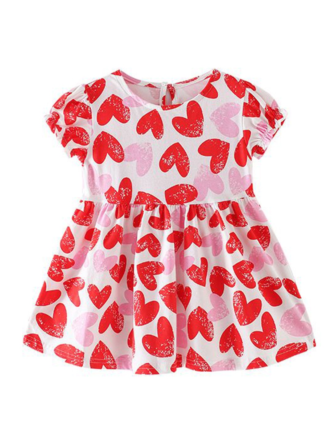 

StyleCast White & Red Round Neck Printed Cotton Fit and Flare Dress