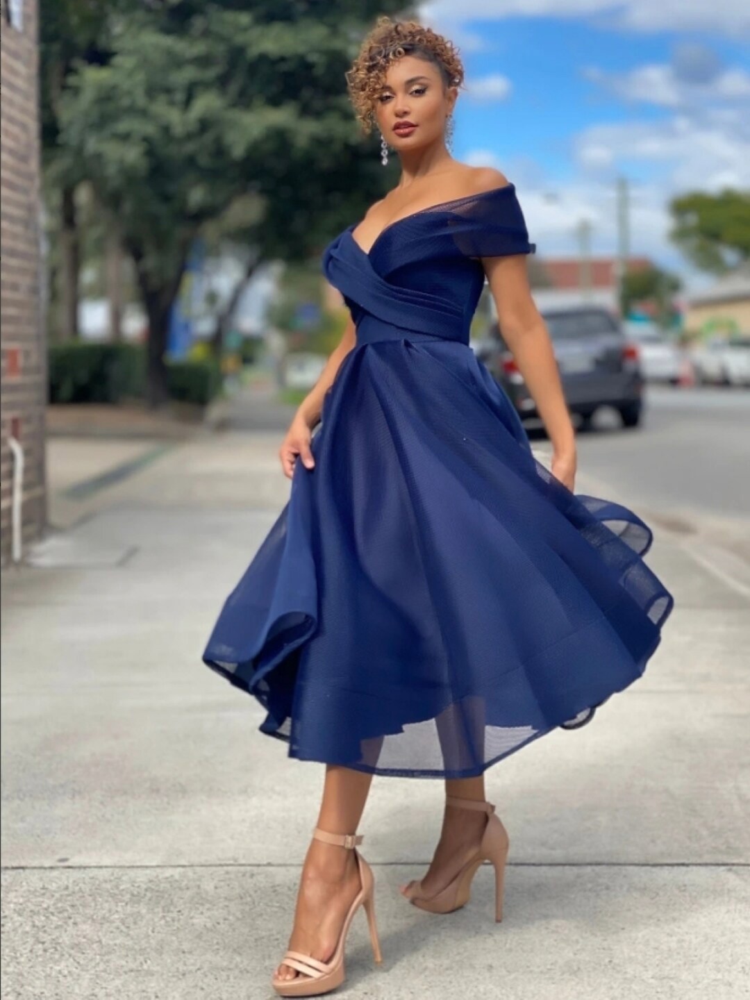

Stylecast X KPOP Fit & Flare Midi Dress, Blue