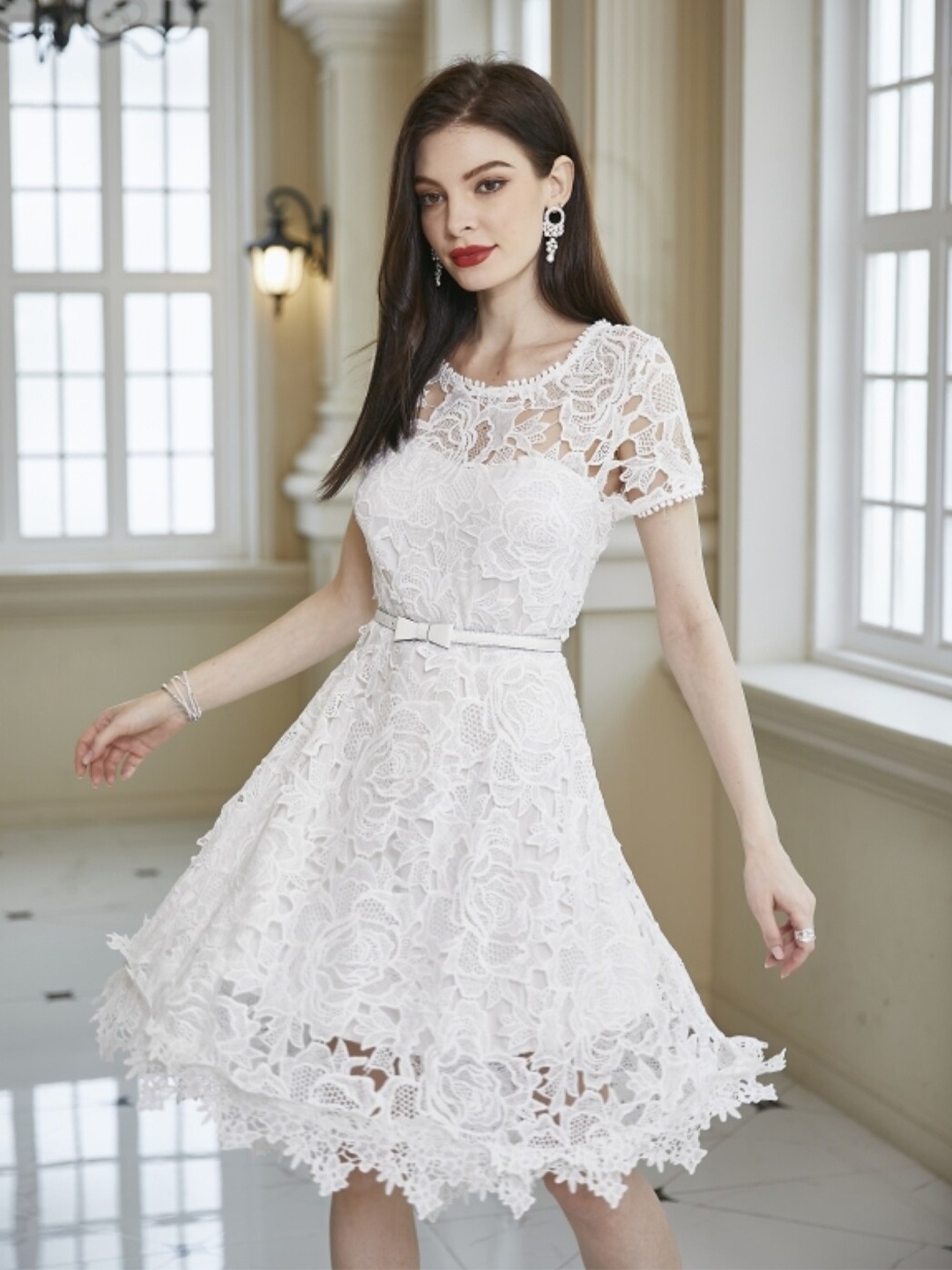 

Stylecast X KPOP Self Design Fit & Flare Dress, White