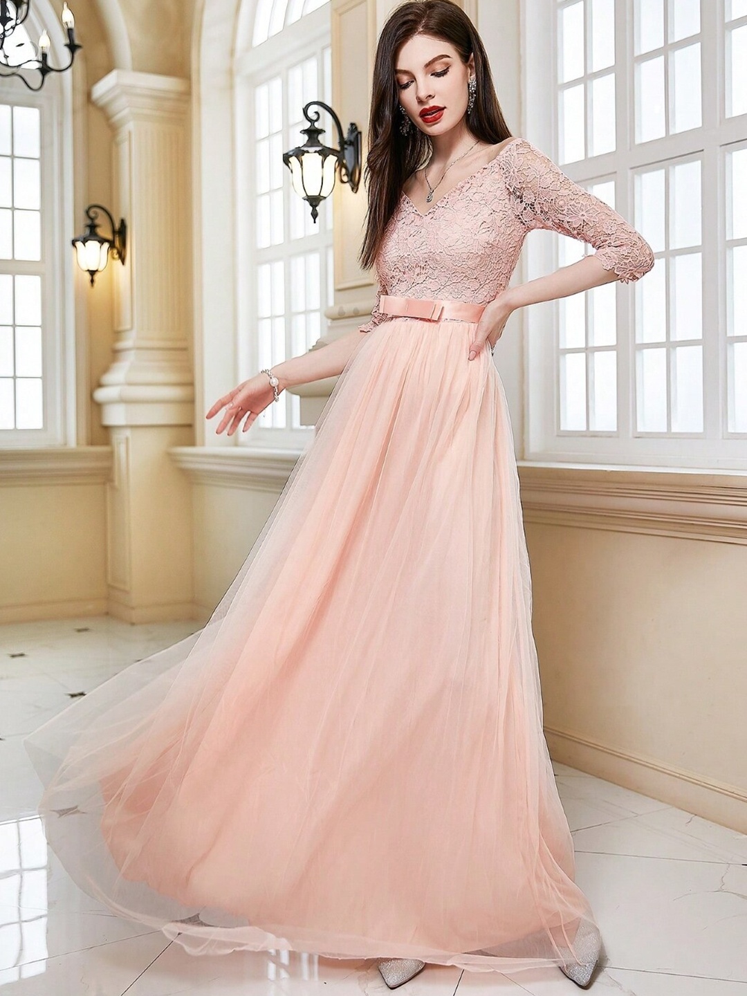 

Stylecast X KPOP Embellished Maxi Dress, Pink