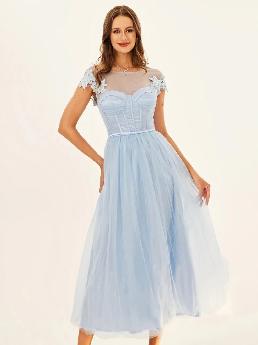 

Stylecast X KPOP Fit & Flare Maxi Dress, Blue