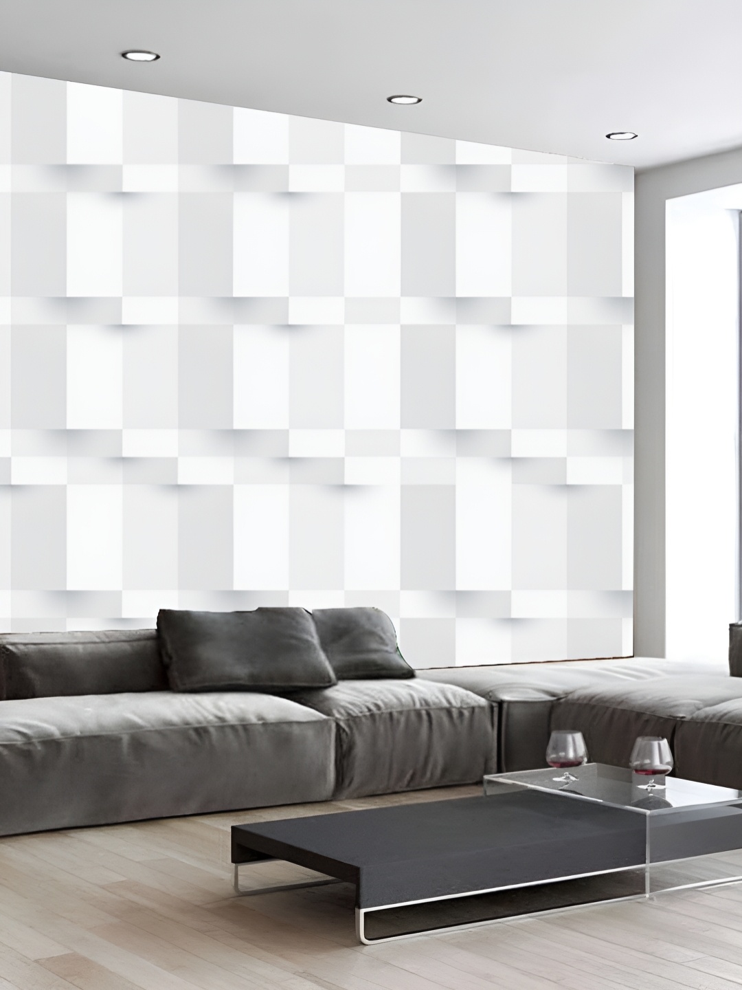 

KSHIRSA White 3D Printed Self Adhesive Wall Sticker