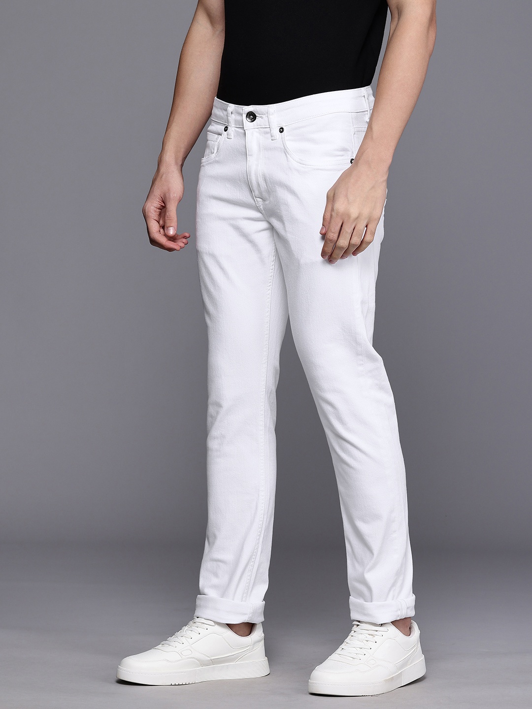 

Louis Philippe Jeans Men Slim Fit Stretchable Jeans, White