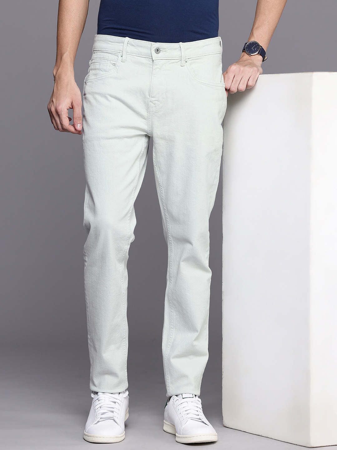 

Louis Philippe Jeans Men Slim Tapered Fit Jeans, Blue