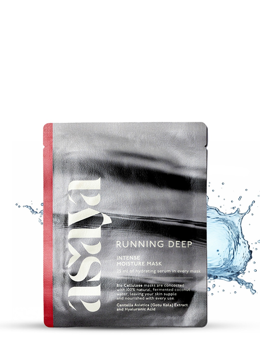 

Asaya Intense Moisture Sheet Mask Enriched With Hyaluronic Acid Glycerin For Skin-25g, Grey