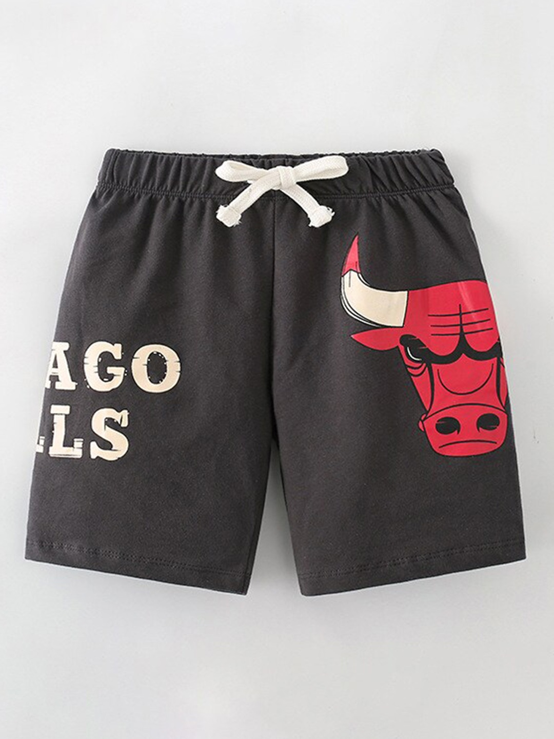 

StyleCast Boys Black Printed Cotton Regular Shorts