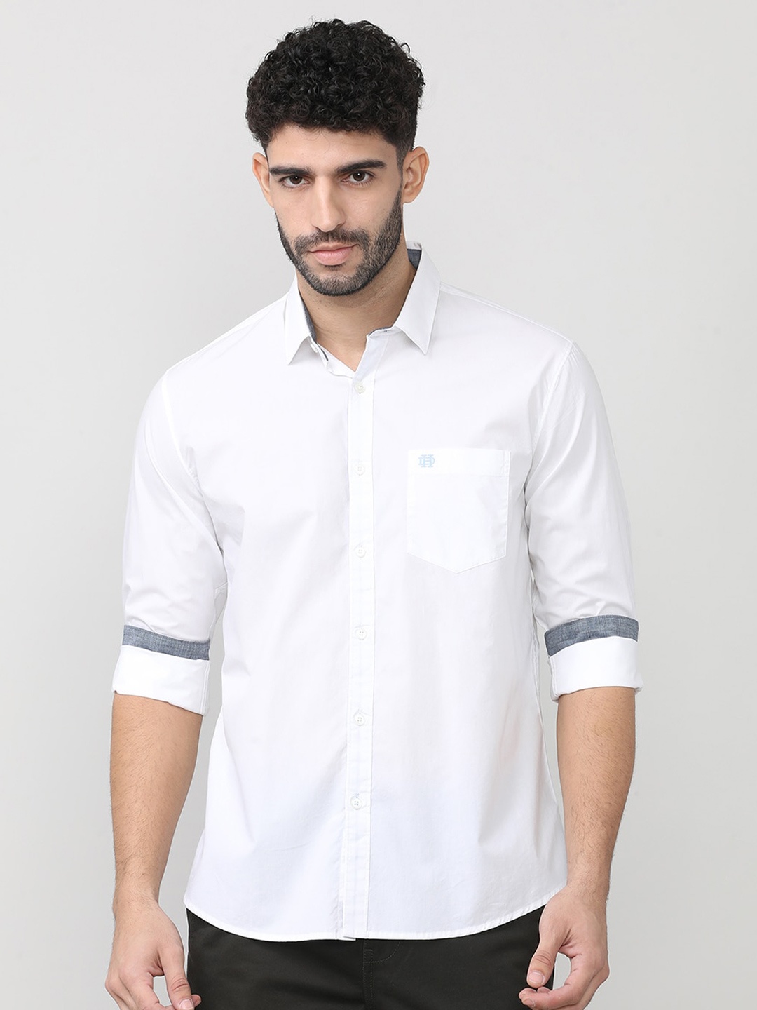 

DRAGON HILL Classic Slim Fit Cotton Casual Shirt, White