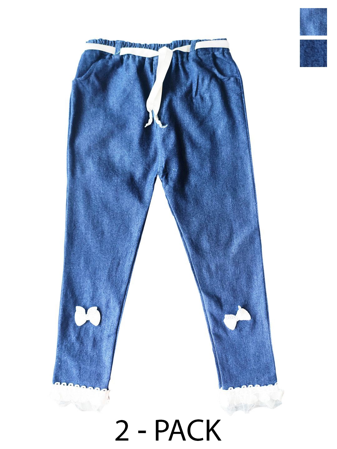 

BAESD Pack of 2 Girls London Slim Fit Stretchable Jeans, Blue