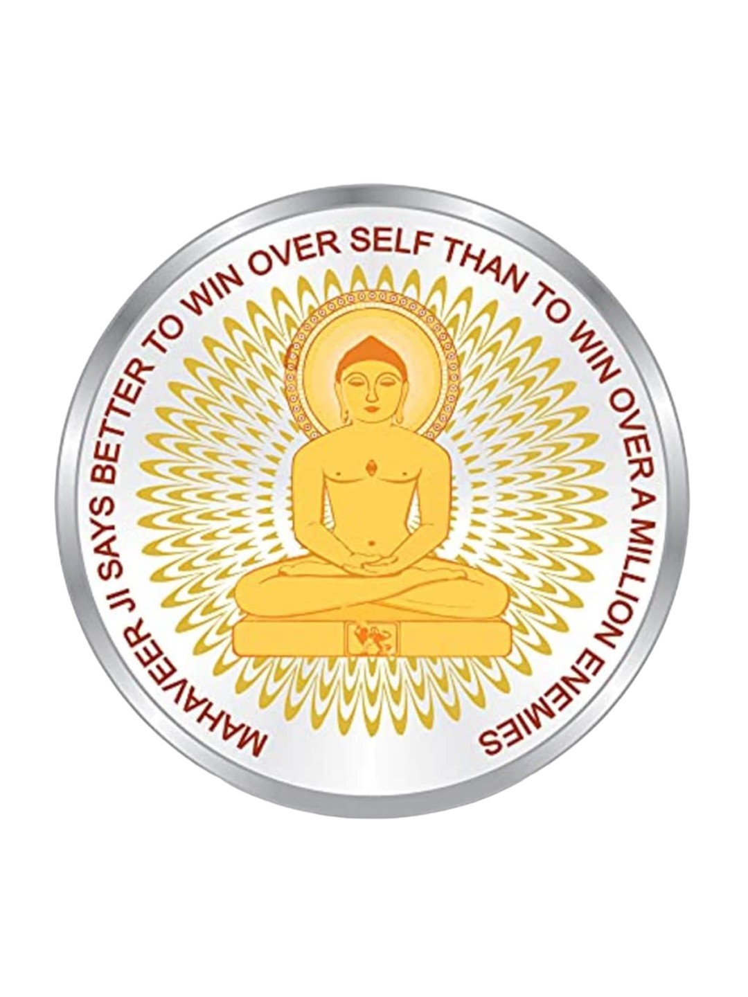 

Precious Moments Mahaveer Jain (999) Pure Silver Coin- 20gm