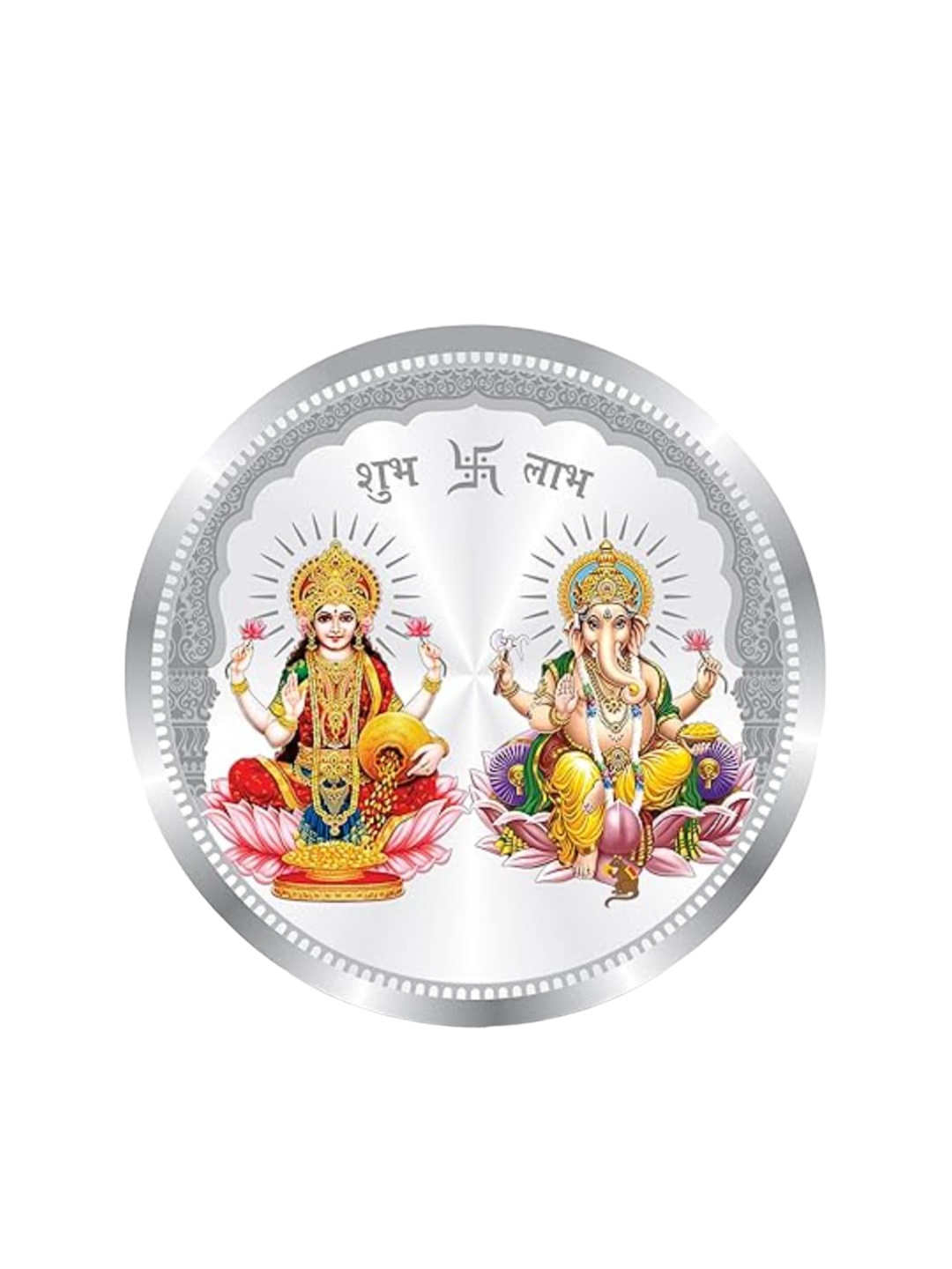 

Precious Moments Maa Laxmi And Ganesh Ji (999) Pure Silver Coin-20gm