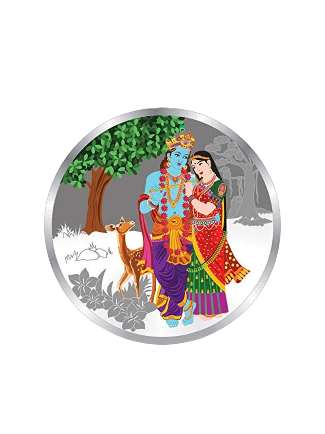 

Precious Moments Radha Krishna 999 Pure Silver Coin-10 gram