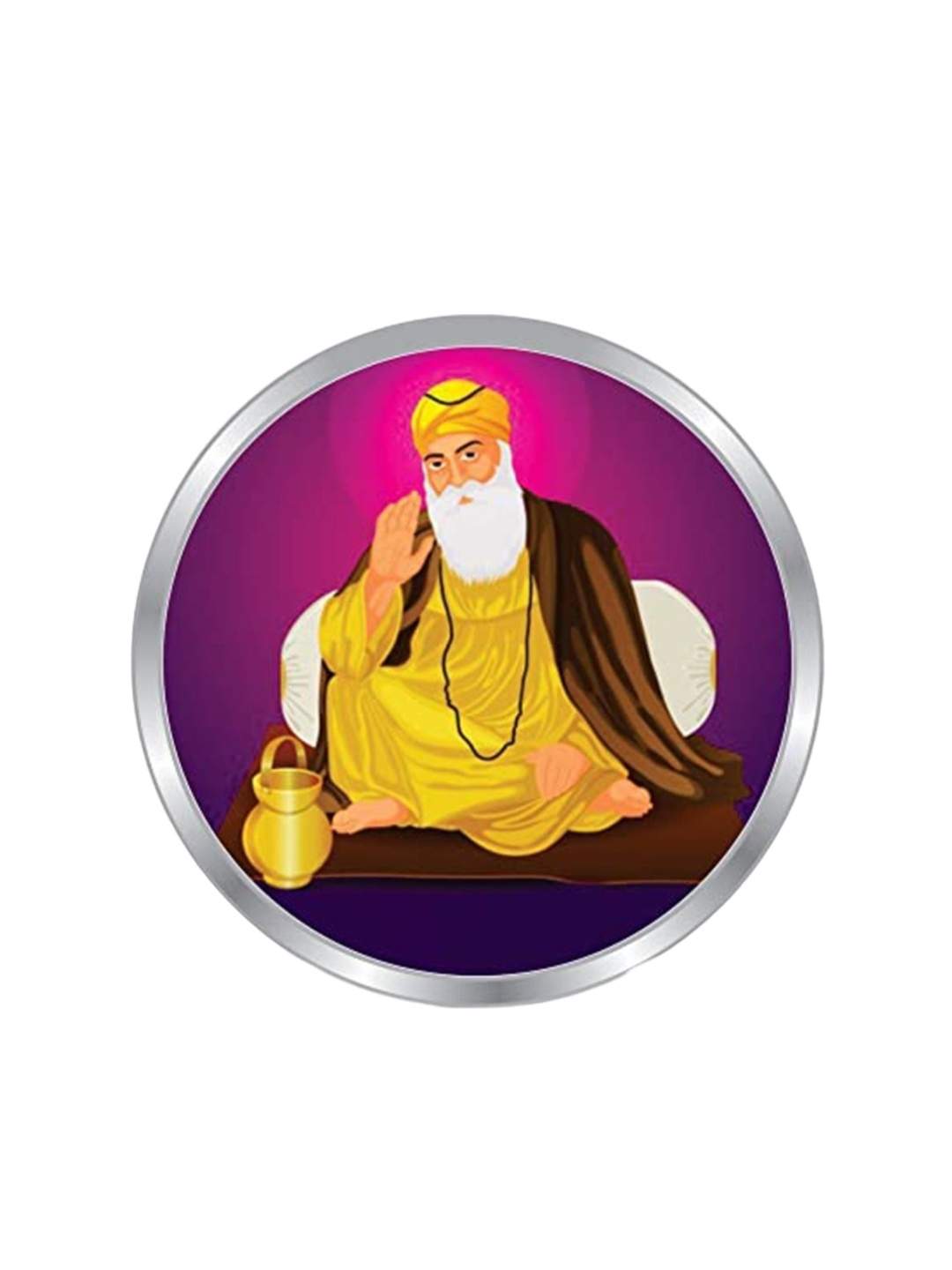 

Precious Moments 999 Pure Silver Guru Nanak Dev Ji Silver Coin