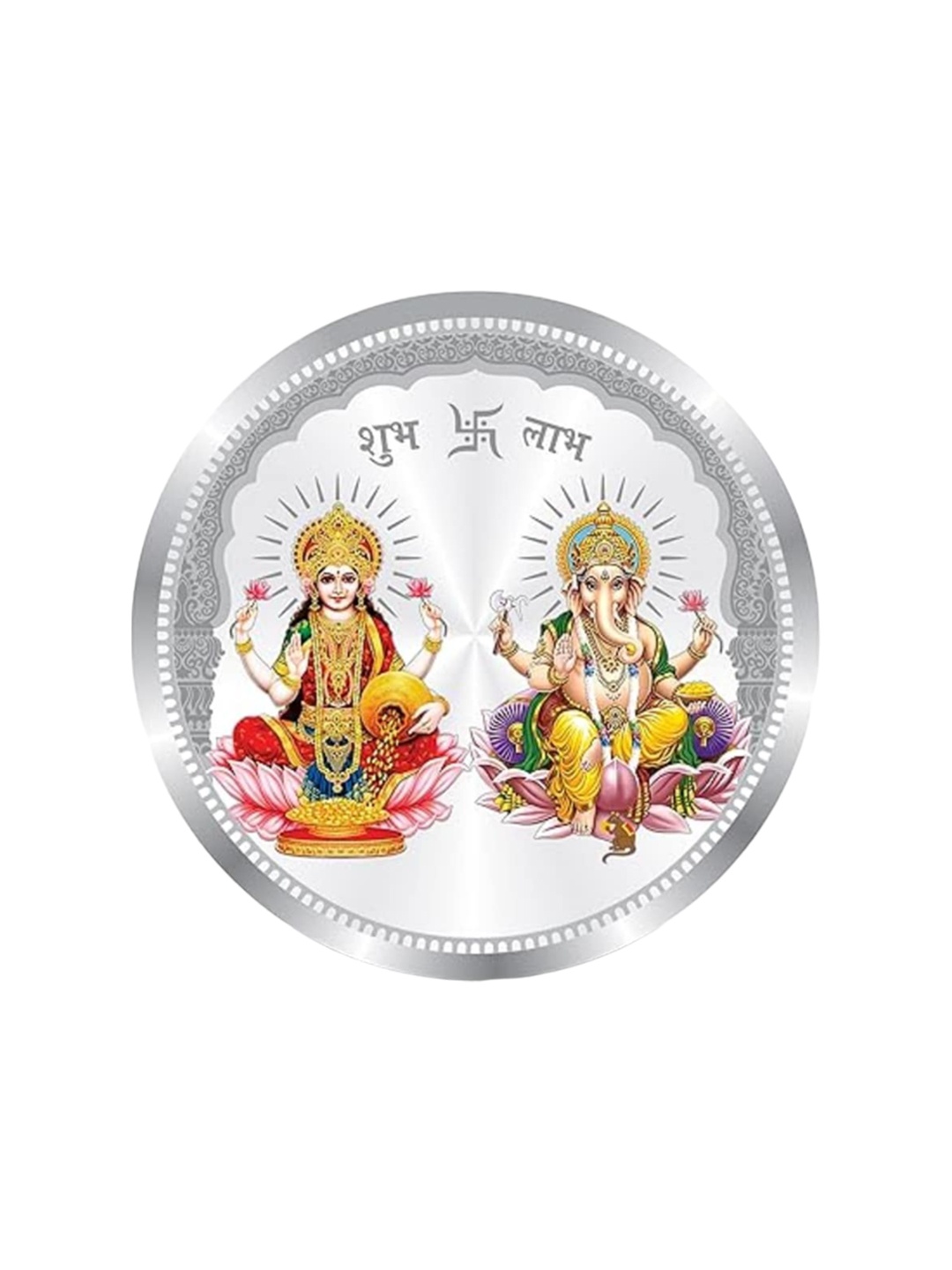 

Precious Moments Laxmi And Ganesh Ji (999) Pure Silver Coin-10gm