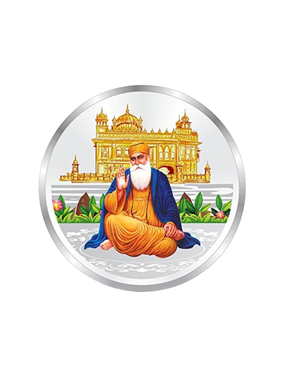 

Precious Moments Guru Nanak Dev Ji At Gurudwara 999 Pure Silver Coin-10 gram