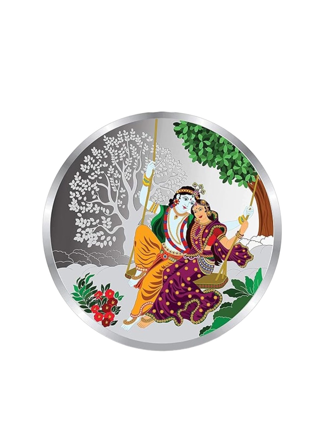 

Precious Moments Radha Krishna 999 Pure Silver Coin-10 gram