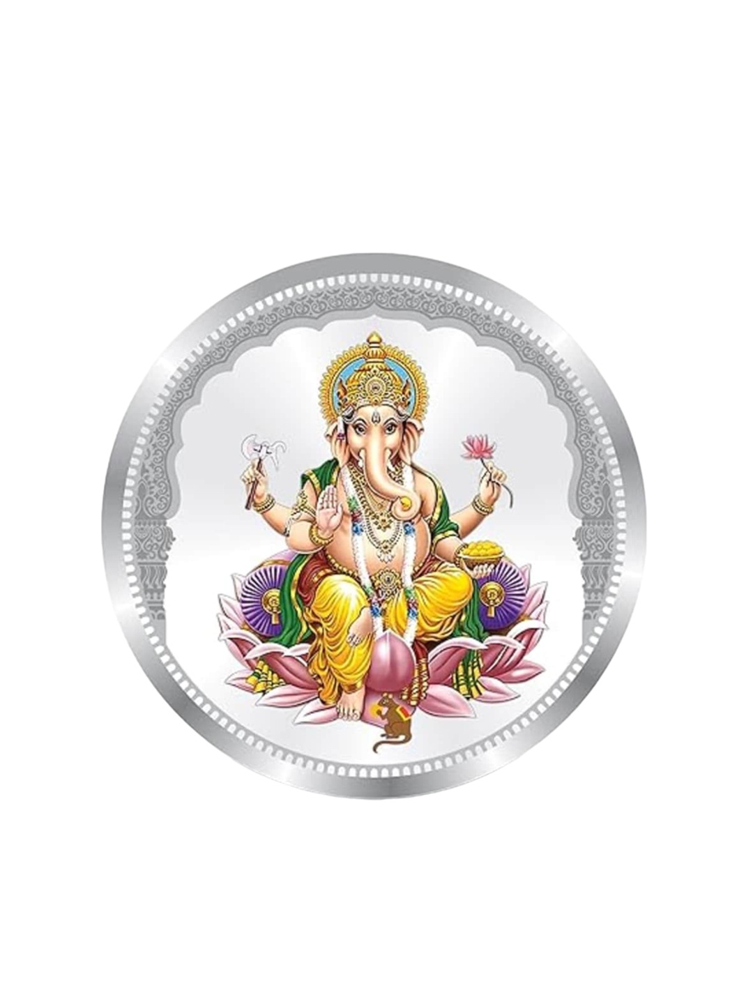 

Precious Moments Ganesh Ji 999 Pure Silver Silver Coin-10 gram