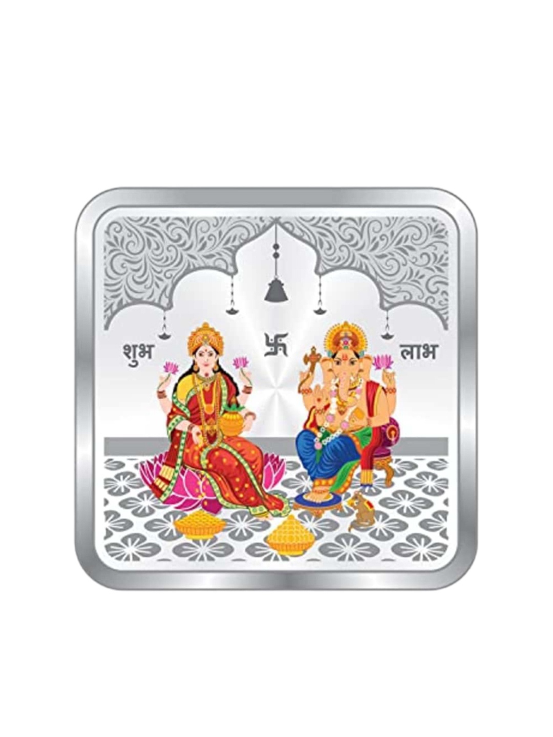 

Precious Moments Goddess Lakshmi & Lord Ganesh 999 Pure Silver Coin-10 gram