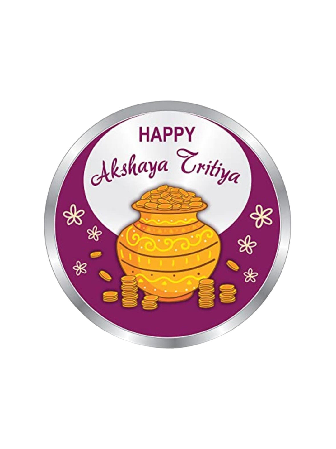 

Precious Moments Akshaya Tritiya (999) Pure Silver Coin 10gm