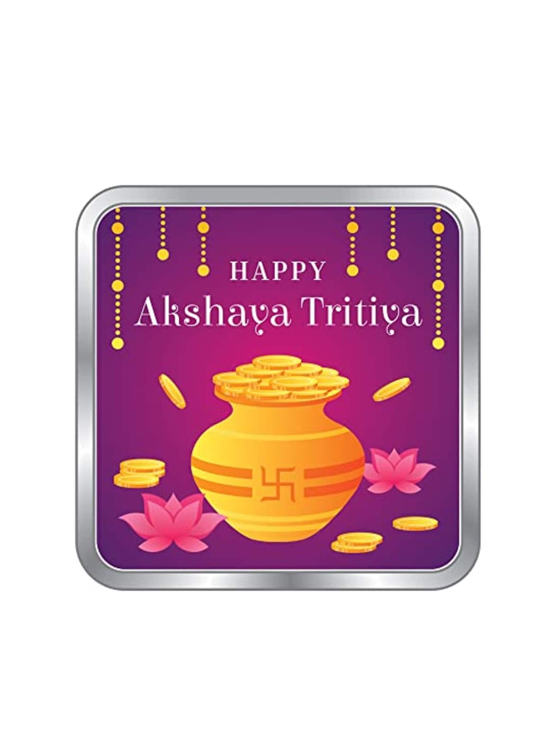 

Precious Moments Akshaya Tritiya 999 Pure Silver Coin-10 gram