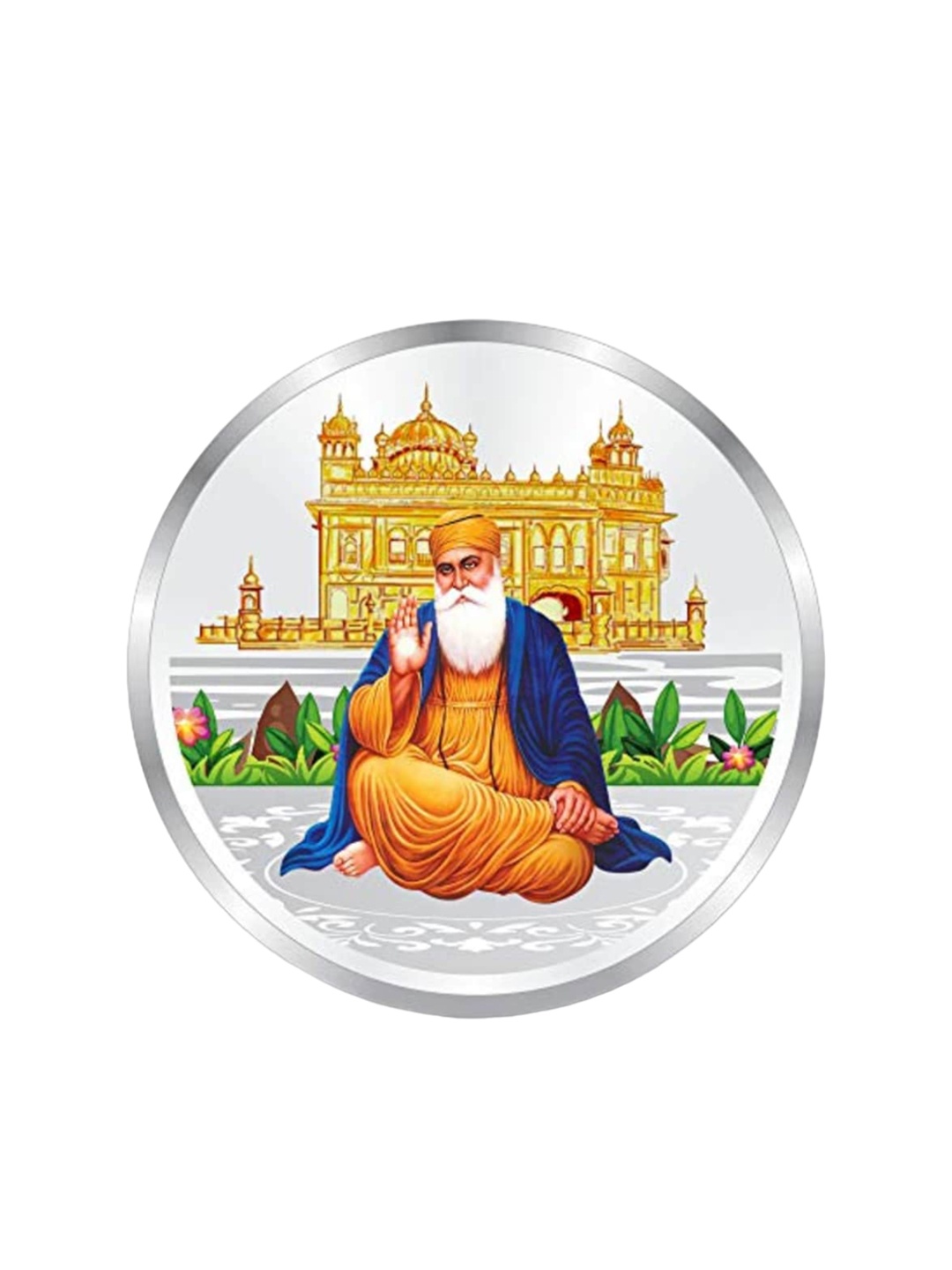 

Precious Moments Guru Nanak Dev Ji At Gurudwara 999 Pure Silver Coin-20 gram