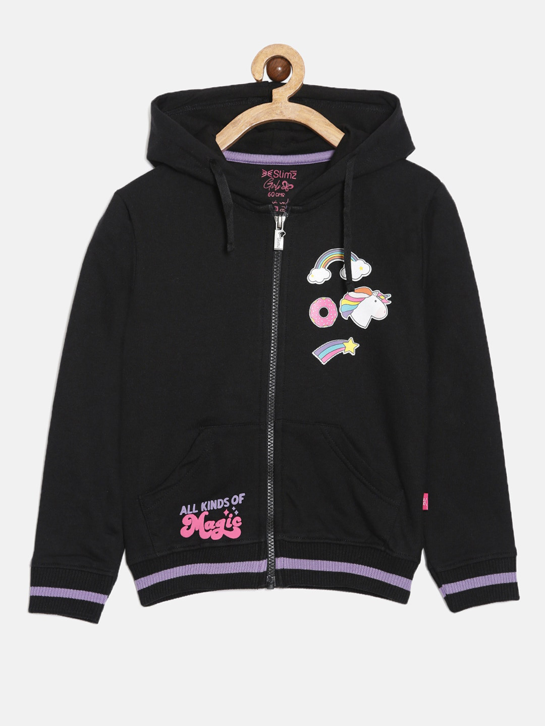 

DIXCY SCOTT Slimz Girls Hooded Sweatshirt, Black