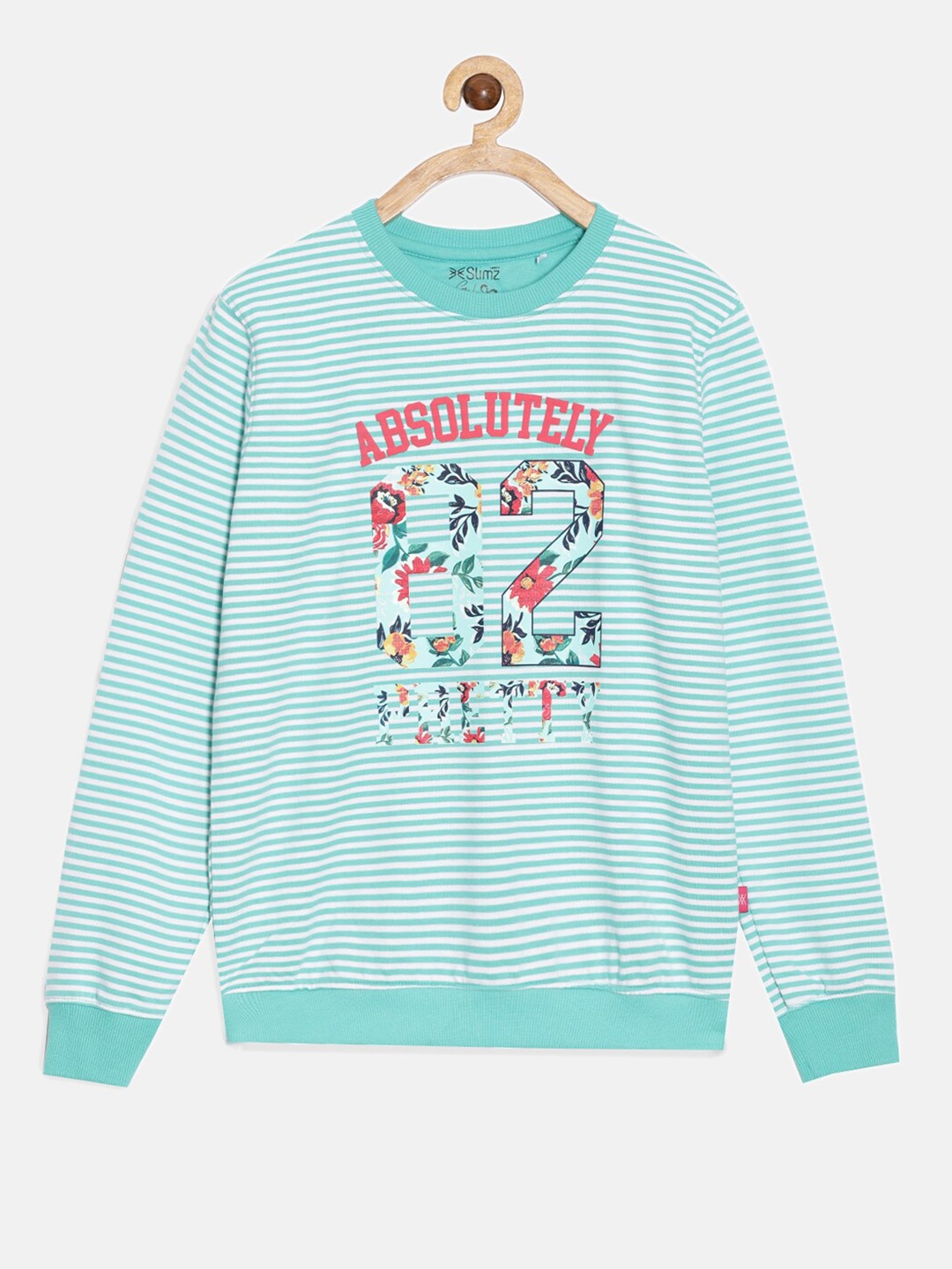 

DIXCY SCOTT Slimz Girls Ribbed Striped Pullover Sweatshirt, Green