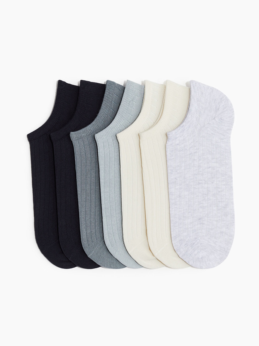 

H&M Men 7-Pack Trainer Socks, Turquoise blue