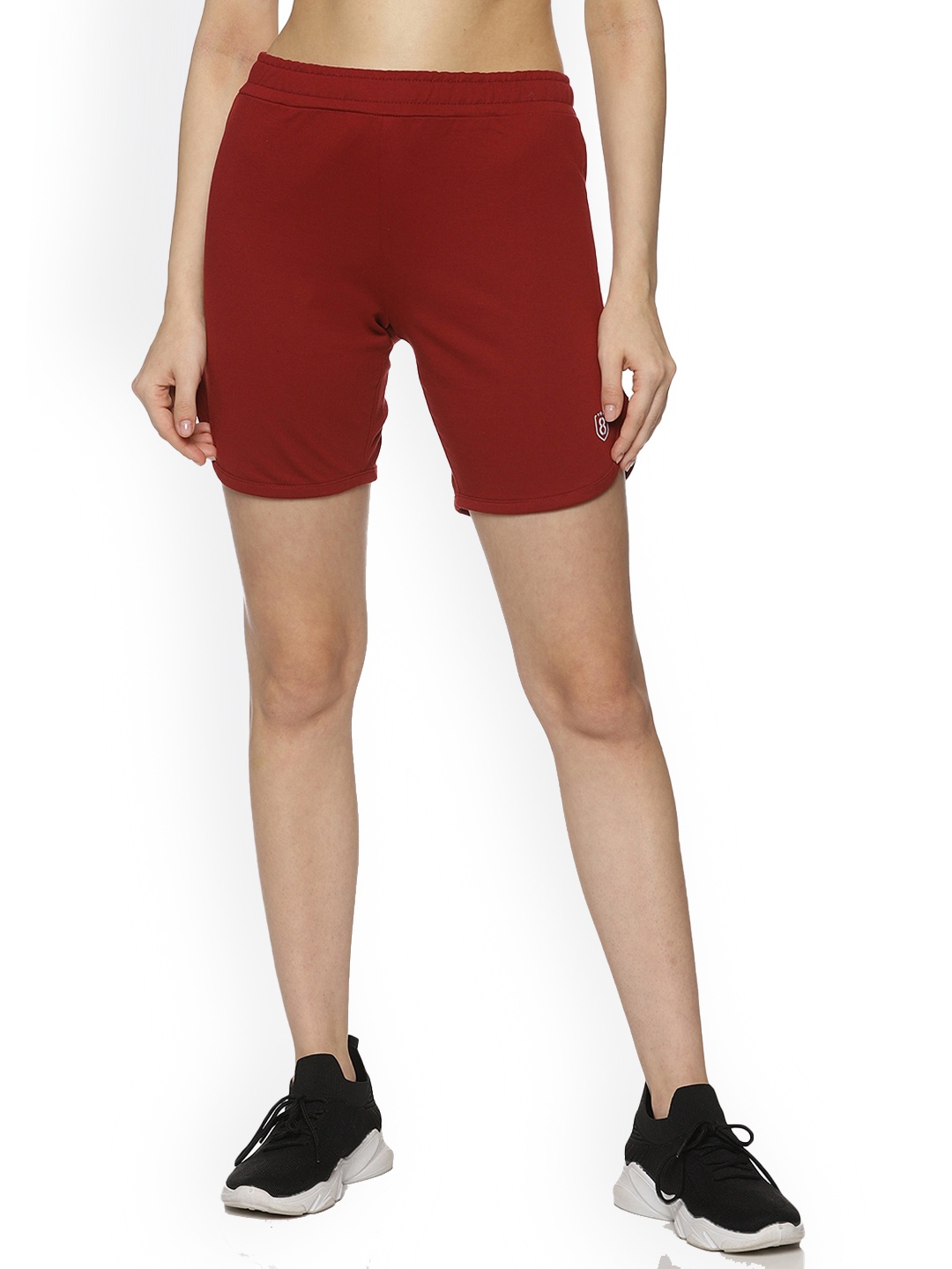 

DOMIN8 Women Rapid-Dry Training Sports Shorts, Maroon