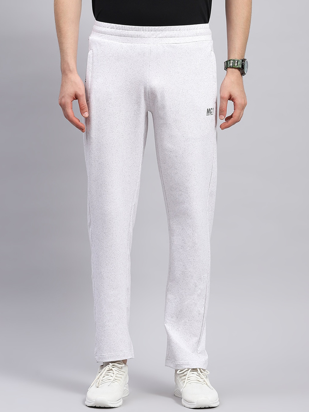 

Monte Carlo Men Mid Rise Cotton Track Pants, Off white