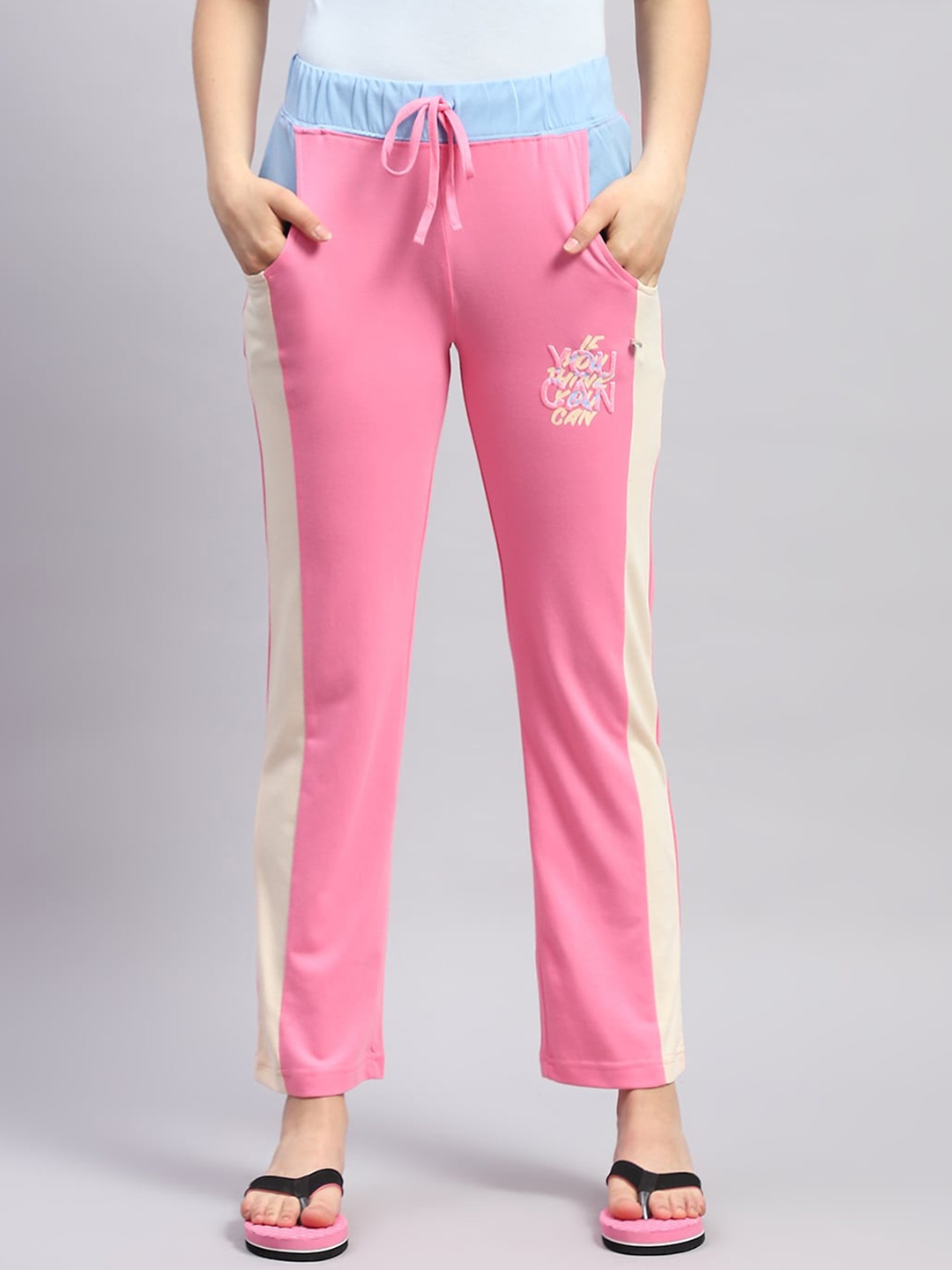 

Monte Carlo Women Mid-Rise Cotton Lounge Pants, Pink