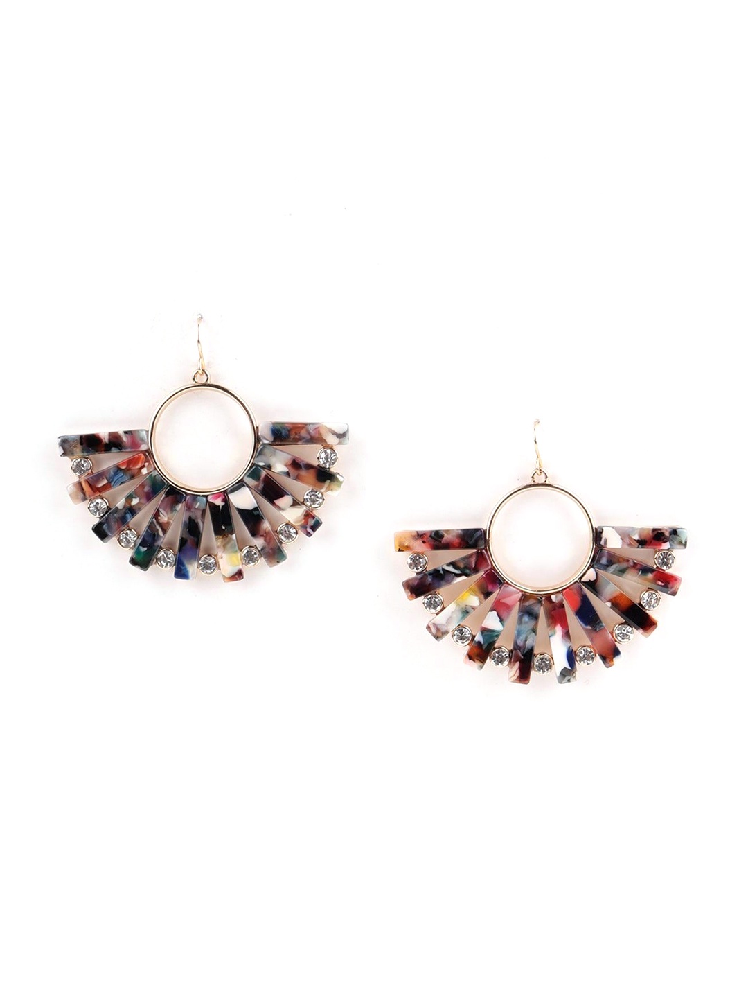 

ODETTE Gold-Plated Contemporary Rhinestone Drop Earrings, Blue