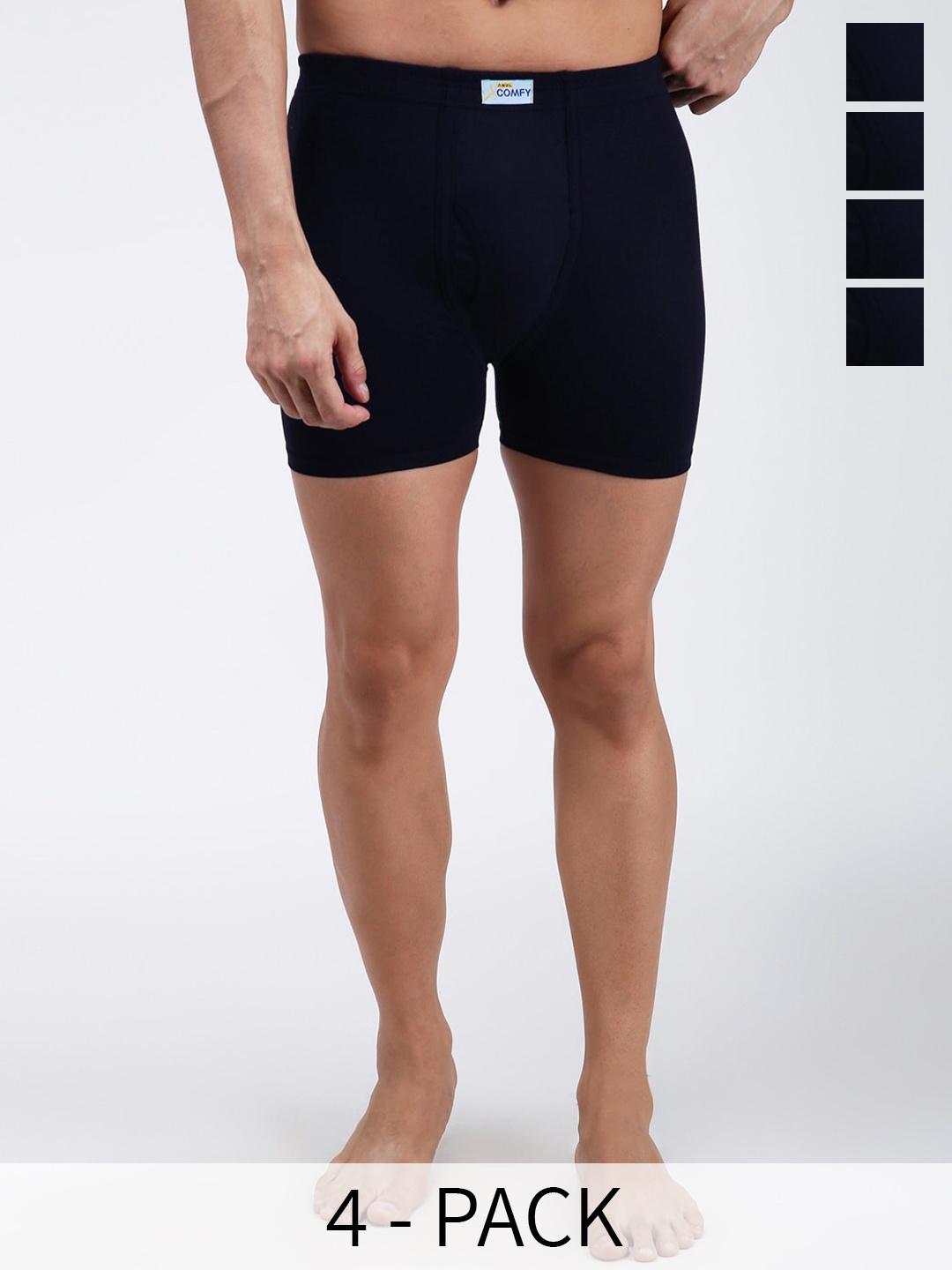 

AMUL COMFY Pack Of 4 Pure Cotton Trunks AC-FCTRIE-NVY-XL-4PC, Navy blue