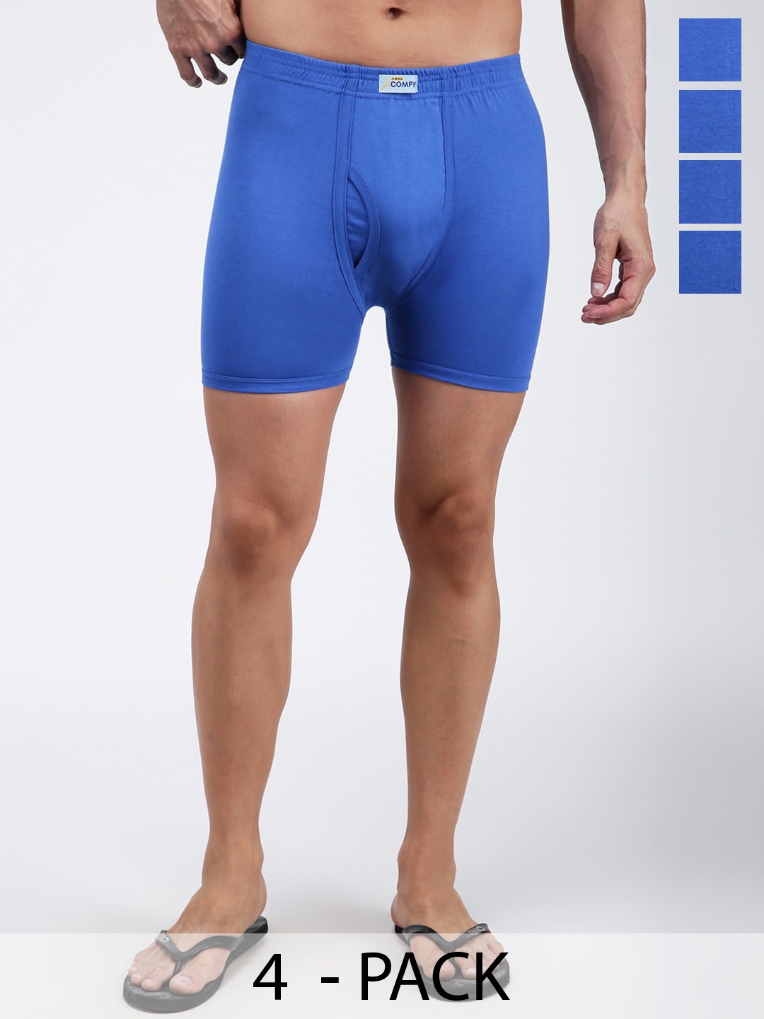 

AMUL COMFY Pure Cotton Trunks AC-FCTRIE-SKY-S-4PC, Blue
