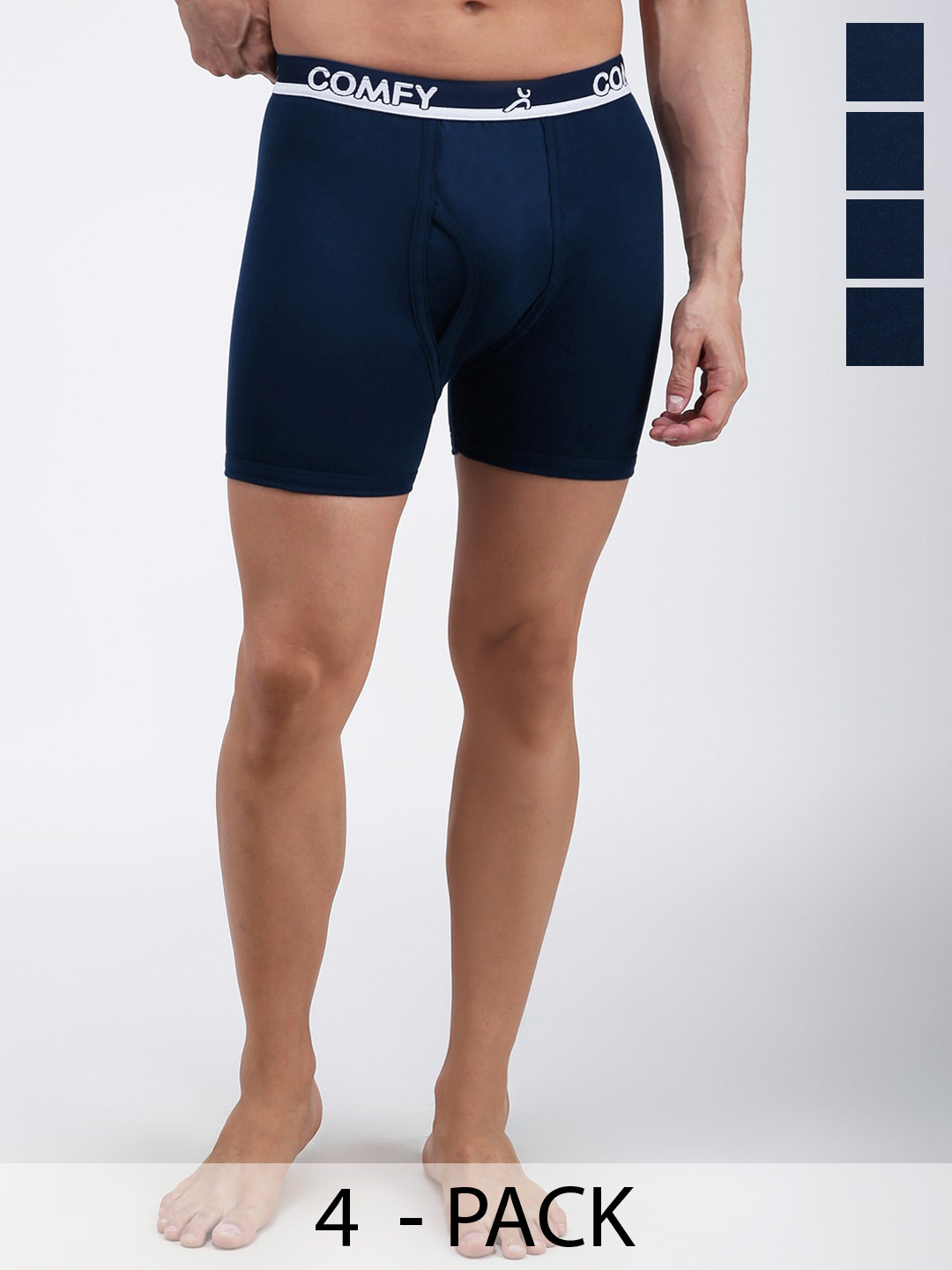 

AMUL COMFY Pack Of 4 Pure Cotton Trunks AC-LPTROE-AF-XL-4PC, Blue
