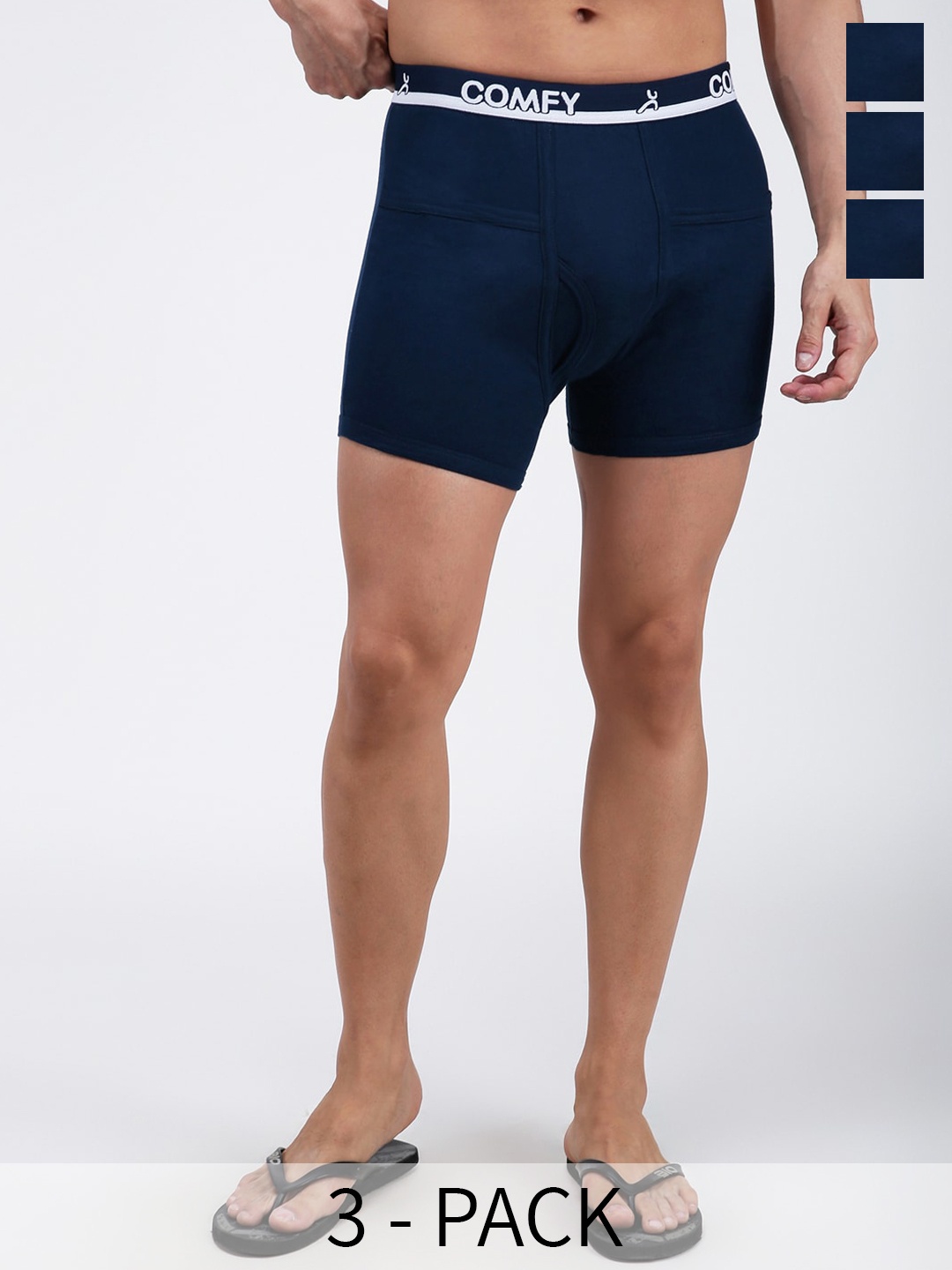

AMUL COMFY Pack Of 3 Pure Cotton Trunks AC-PCLTROE-AF-3XL-3PC, Blue