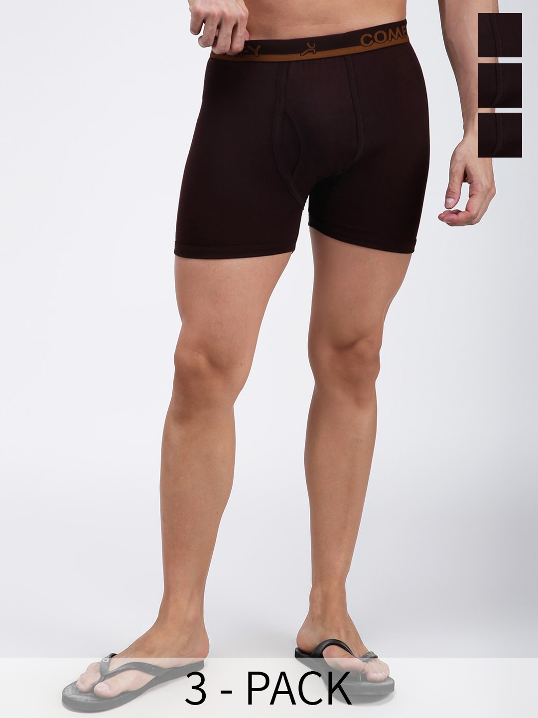 

AMUL COMFY Pack Of 3 Pure Cotton Trunks AC-LPTROE-CB-XL-3PC, Black