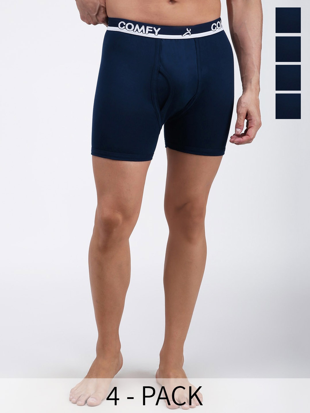 

AMUL COMFY Pack Of 4 Pure Cotton Trunks AC-LPTROE-AF-3XL-4PC, Blue