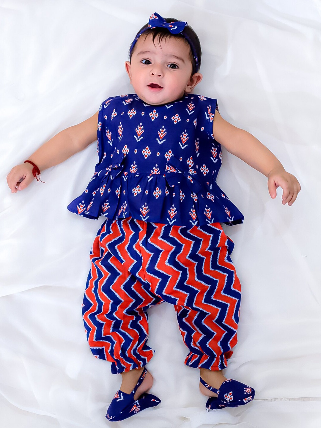 

BownBee Infants Printed Top With Dhoti Pants, Purple