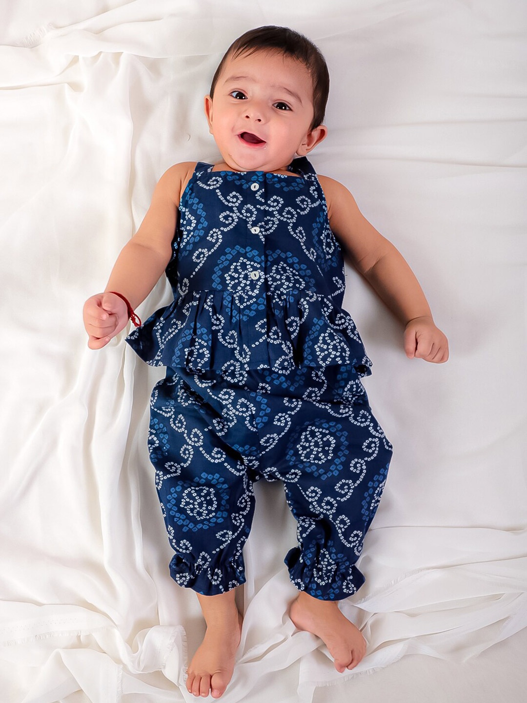 

BownBee Infants Printed Top With Dhoti Pants, Blue