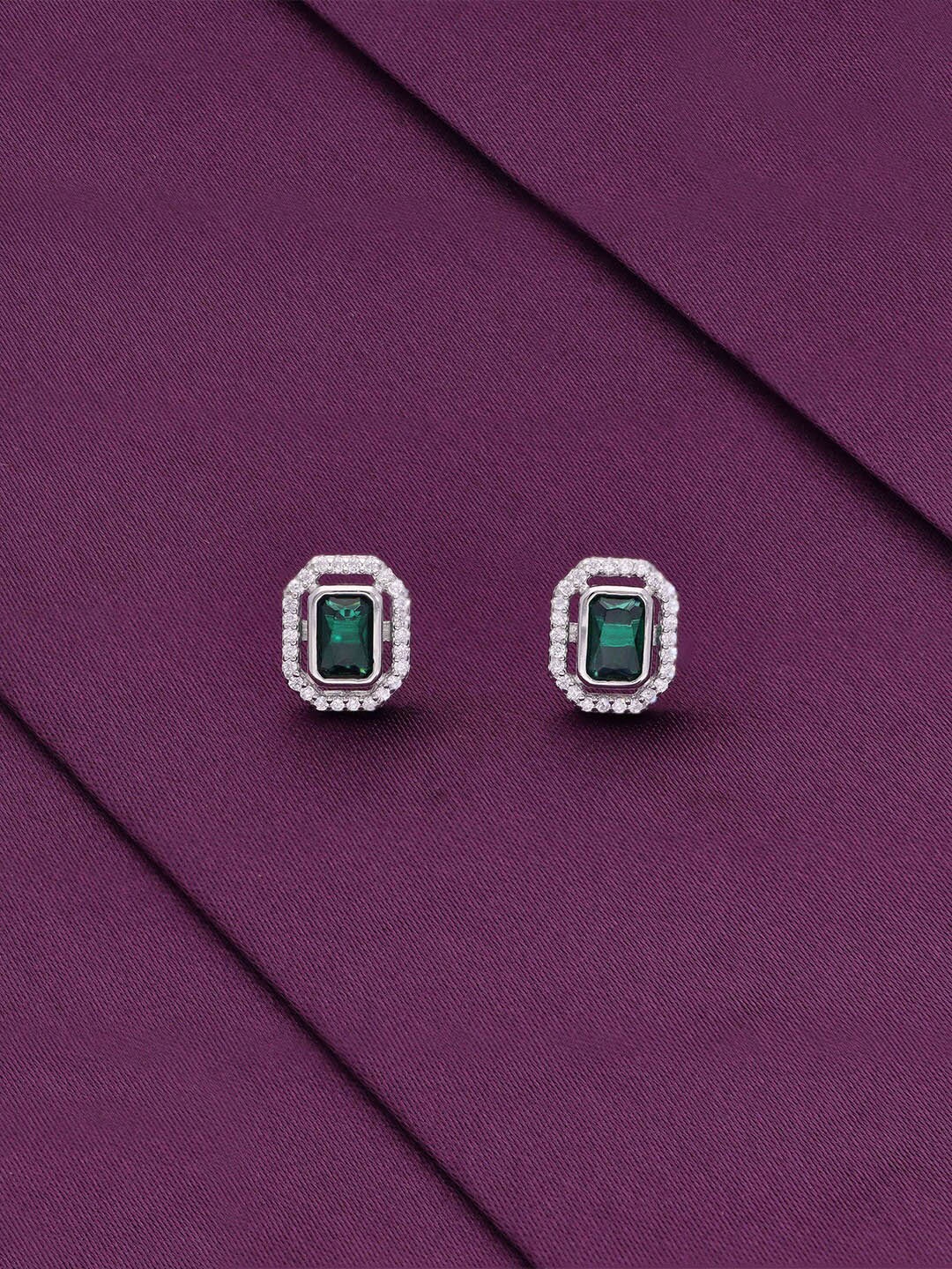 

KAI JEWEL 925 Sterling Silver Cubic Zirconia Studded Classic Studs Earrings