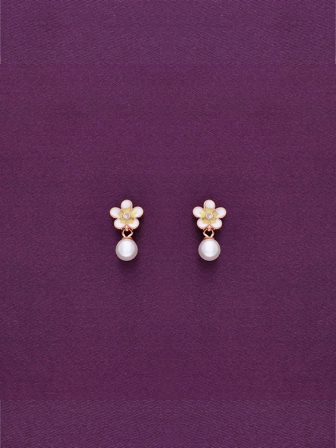 

KAI JEWEL 925 Sterling Silver Rhodium-Plated Freshwater Pearls Beaded Studs Earrings, Rose gold