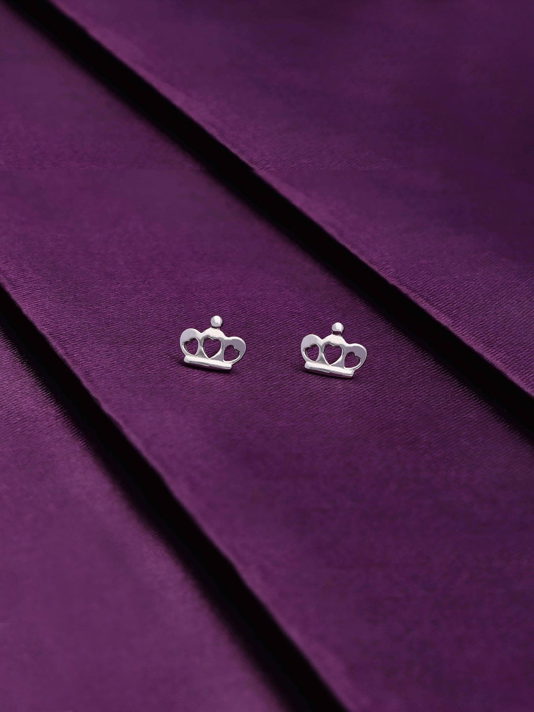 

KAI JEWEL 925 Sterling Silver Rhodium-Plated Little Princess Studs Earrings