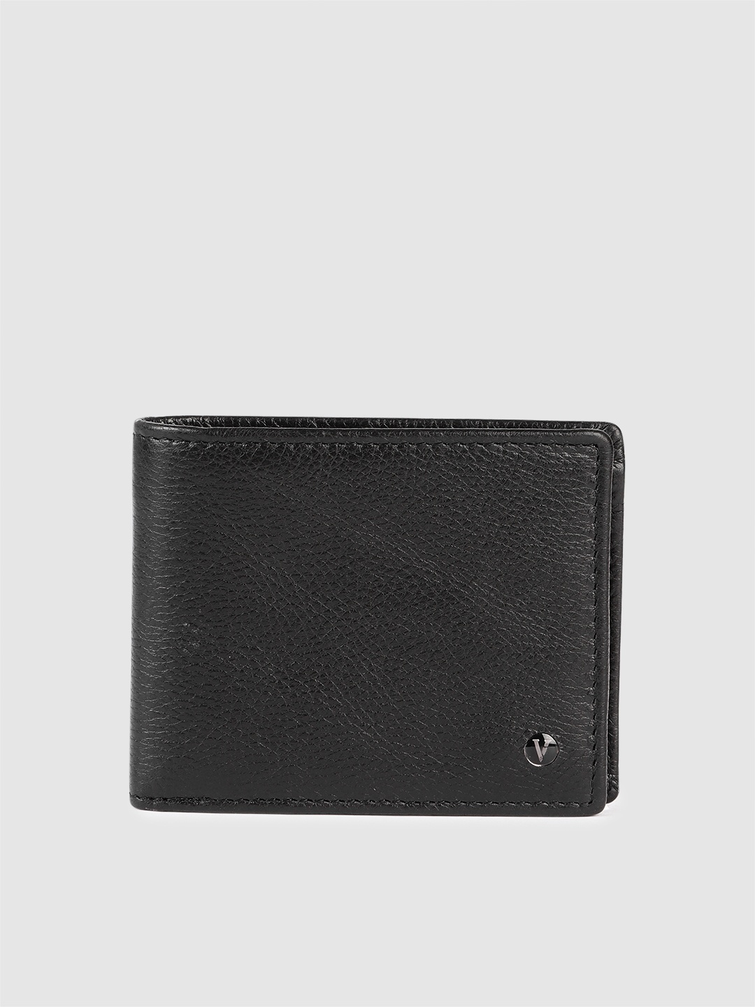 

Van Heusen Men Textured Leather Two Fold Wallet, Black