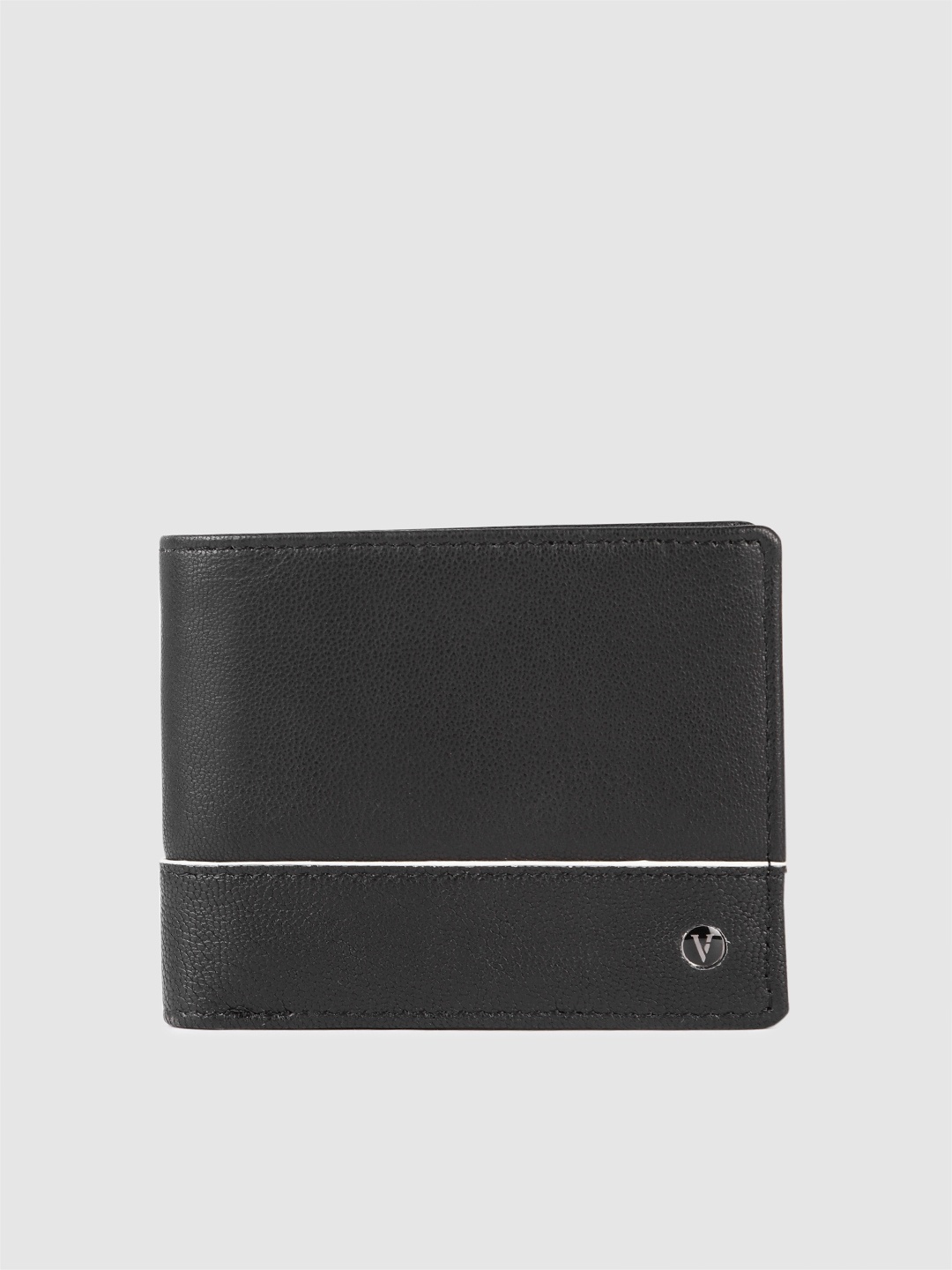 

Van Heusen Men Leather Two Fold Wallet, Black