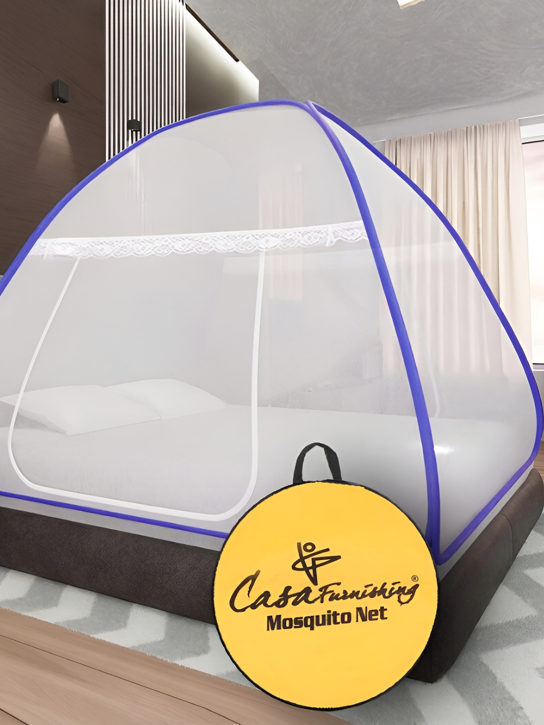 

Aura Navy Blue King Size Tent Mosquito Net
